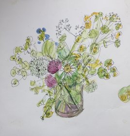 Wild Flower Drawing 4